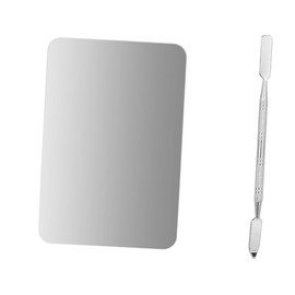 Mikinona Professional Nail Art Palette 2pcs Stainless Steel Makeup Palette for Diy