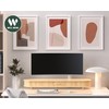 WELL WENG Bamboo Dual Monitor Stand with Storage, Curved Double