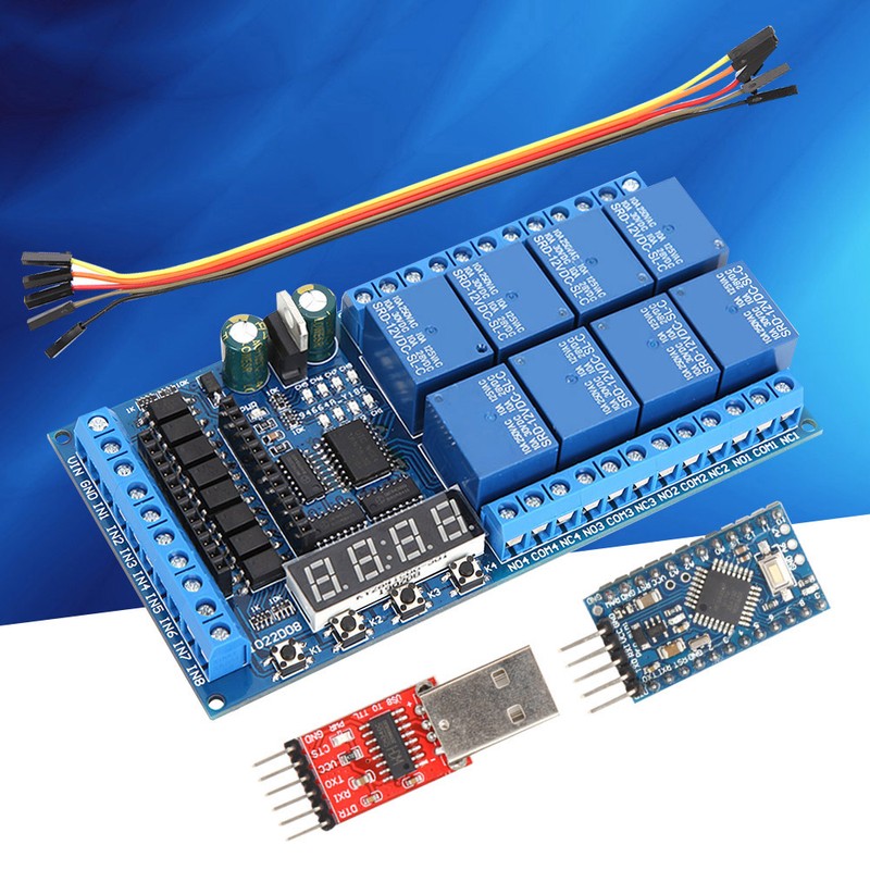 DC 12V 8 Channel Pro Mini PLC Relay Shield Module