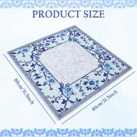 Mahjong Mat for Table, Mahjong Cards 2025 Gifts Accessories Large Print with Carrying Bag, 31.5" X 31.5" Travel Mahjong Tiles Set Table Mat Cloth Chinese Style, Board Game Mat Poker Card Table Cover