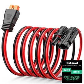 Oududianzi 10AWG XT60i Solar Cable 10FT, Solar to XT60i Charging Cable, Solar Connector to XT60i Connector Solar Cable, XT60i Charging Cable for Portable Power Station and Solar Generator