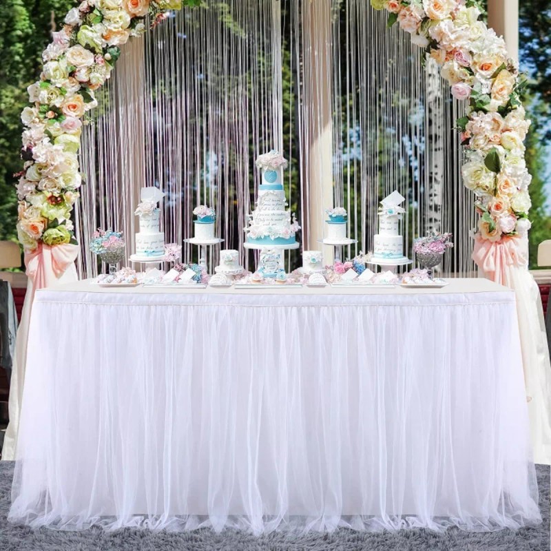 XINYUCHEN Falda De Mesa Faldón De Tul P Decoración Evento