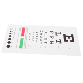 BUGUUYO Portable Double-sided Plastic Eye Chart for Testing Sturdy Snellen Chart for Wall Use for Eye Exams and Checks