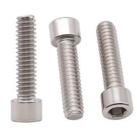#8-32 x 1 (50 Pack) Stainless Steel Hex Socket Head Cap Screws, Stainless Steel 304 (18-8), Full Thread, Coarse Thread UNC, No Knurling Cap Head
