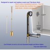 Tub Drain Linkage Assembly, Solid Brass, Fit for Trip Lever