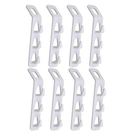 8 Pcs Clothes Hanger Connector Hooks, Multi Hangers Saving Space, Portable Hanger Extender Hooks, Efficient Hanger Connector Hooks For Wardrobe, Bedroom Clothing Storing (White)