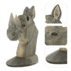 HOMSFOU Pack of 2 Glasses Stands Bust of a Rhino