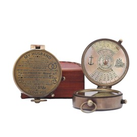 Husband Gifts, Engraved Compass, Gift for Husband,Anniversary,Wedding Gift for Him, Long Distance Boyfriend Gift, Fiance Gift I Miss You Long Distance Relationship Gift (#7 to My Husband)