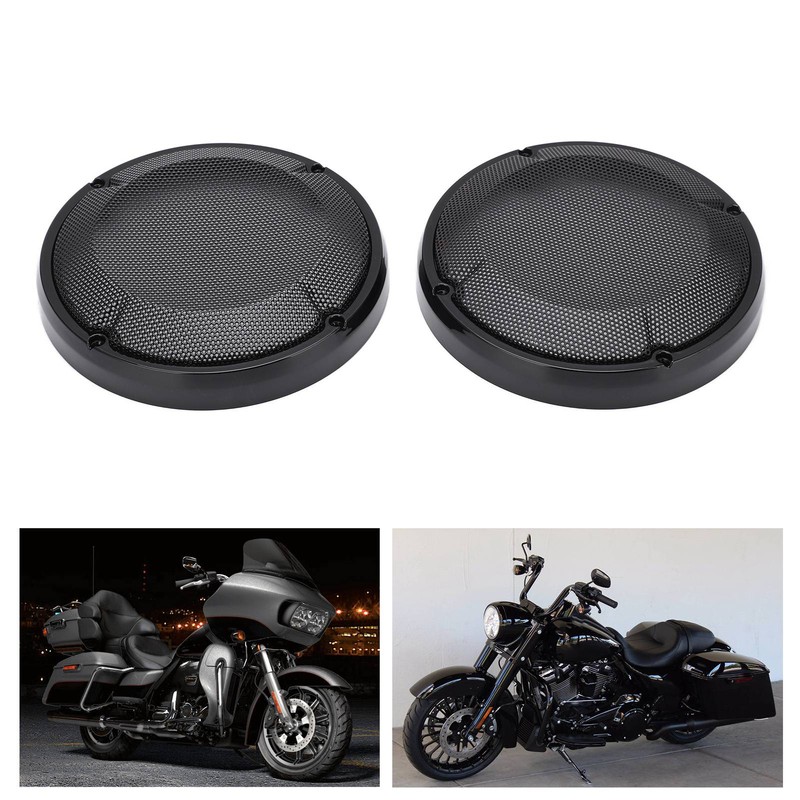 Motorcycle Speaker Mesh Cover Grille Saddlebag Lid Motors Audio Accessory