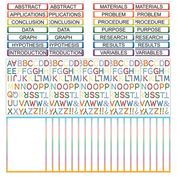 30 Pcs Self Adhesive Fair Board Presentation Science Subtitles Display