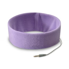 AcousticSheep SleepPhones Classic | Corded Headphones for Sleep, Travel, and More | The Original and Most Comfortable Headphones for Sleeping | Quiet Lavender - Fleece Fabric (Size S)