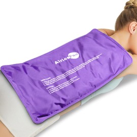 Extra Large Gel Flexible Back Ice Packs for Injuries Reusable, 11”x 20” Cold Compress Therapy Wrap for Knee Leg Neck Shoulder Hip Back Pain Relief, Swelling, Bruises, Surgery, Purple