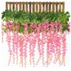 NatureMan 12Pack Artificial Wisteria Flowers Garland, 3.6 FT Silk Fake