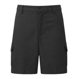 janisramone® Boys Cargo Shorts, Pack of 3 Half Elasticated Waist Boys School Shorts with Zip and Clip Fastening, Elegant & Practical Summer School Uniform, Ages 3-13 Years in Black & Grey