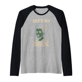 She’s my Bride Boyfriend Husband Retro Horror Frankenstein Raglan Baseball Tee