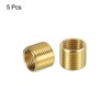 PATIKIL M12-M10 Sleeve Reducing Nuts 5pcs 10mm Threaded Hollow Tube