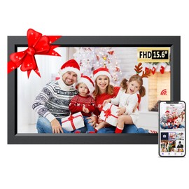 SAMMIX Digital Picture Frame,15.6 Inch 32GB Large WiFi Digital Photo Frame, 1920 * 1080 FHD IPS Touch Screen, Auto-Rotate, Wall-Mounted, Easy to Share Photos via APP, Gift for Family