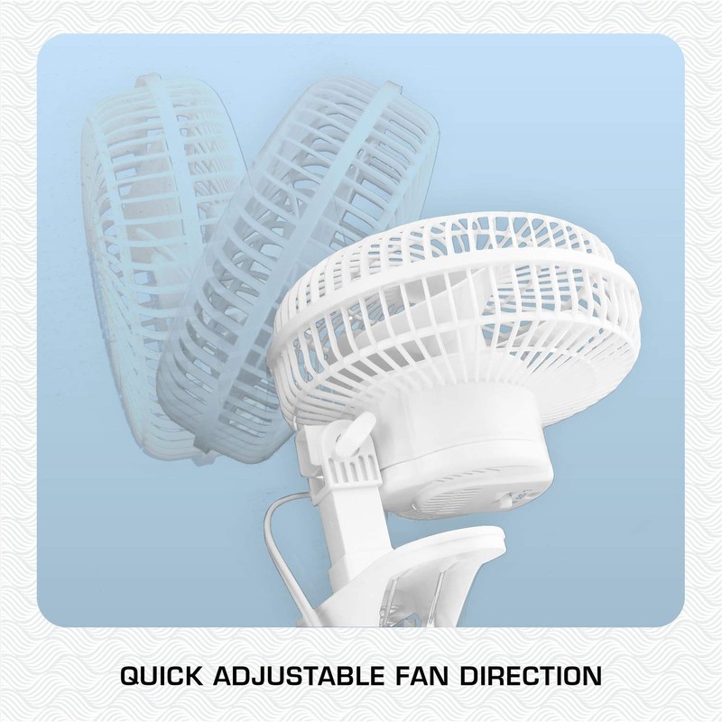 Hurricane Classic 6 Inch Clip Fan, 2 Speed Portable Desk