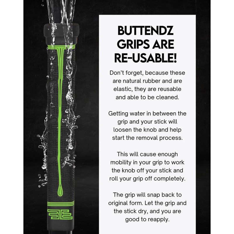 Buttendz Future Replacement Hockey Handle - Step Down Knob with