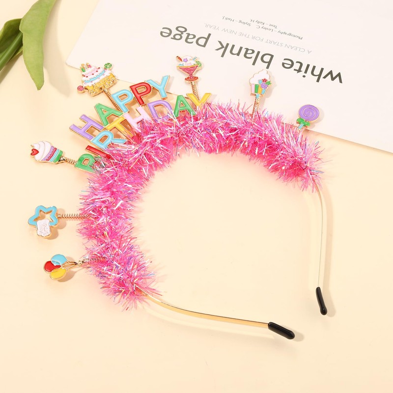 NVENF - Tiara de cumpleaños con corona para mujer, diadema