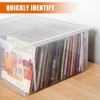 CD Storage Box, Stackable Clear Plastic CD Organizer