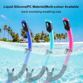 Full-Dry Adult Snorkel Breathing Tube with Automatic Waterproof Valve and Food-Grade Silicone Mouthpiece Adult Swimmers Snorkeling Gear for Swimming Snorkel Training in Pool and Open Water
