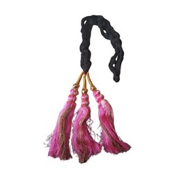Generic Women's Patiala Shahi Paranda/Parandi Traditional Hair Accessory Braid Tassles/Hair Extension/Choti (Pink) Pack Of 1
