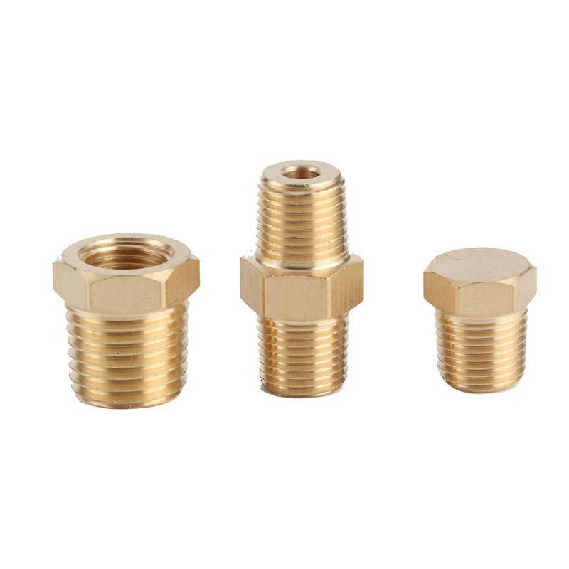 Sensor Adapter Distributor Oil Pressure Temperature Connector 1/8in‑27 NPT 1/4in‑18