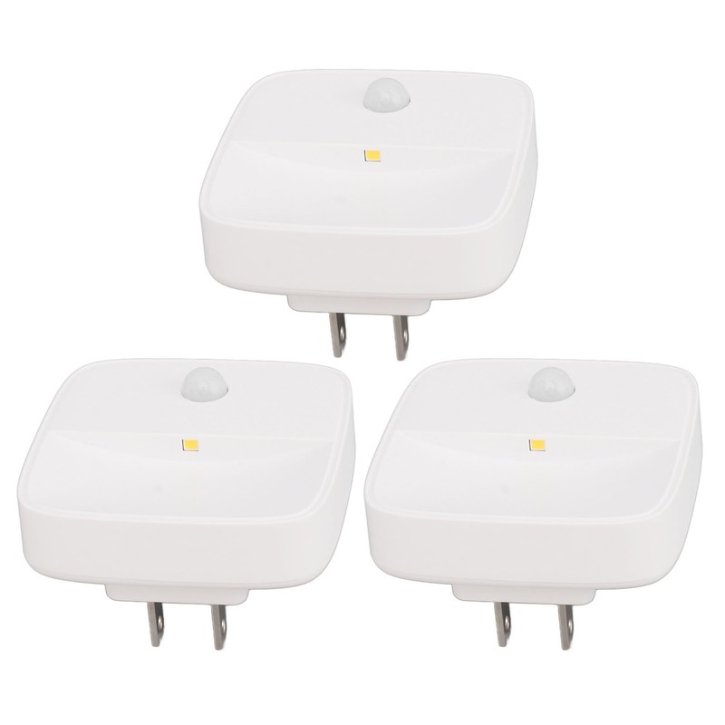3PCS Plug in Night Light Motion Sensor Dusk to Dawn