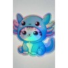 Kitty Cat Axolotl 3 Inch Waterproof Holographic Vinyl Sticker