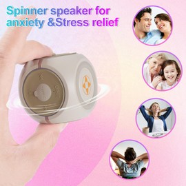 Aresrora Small Bluetooth Speaker, Mini Portable Rotating Wireless Speaker,Cool Tech Gadgets and Colorful Lights, Ideal Gift for Men,Women (Green)