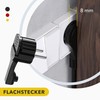 Safety angle plug, extra flat with bracket, plastic, 8 mm