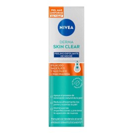 NIVEA Derma Skin Clear Peeling Exfoliante Anti-Imperfecciones 40ml, Reduce eficazmente los poros y suaviza la piel, Tratamiento localizado nocturno para imperfecciones