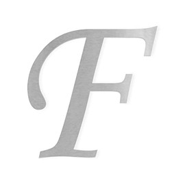 Metal Letter F Great for Mailbox or Front Door, Made from Unfinished Unsealed Steel, Use Indoor/Outdoor Home or Yard Decor, Can be Painted or Left Unpainted