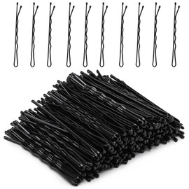 200 Count Bobby Pins Hair Styling Pins Hair Clips with Invisible Wave Hairgrip Barrette Hairclip Bulk Hair Accessories for Women Girls Kids - Black