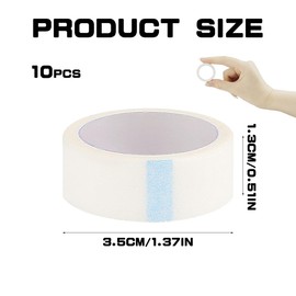 UPIQNG 10 Rolls Eyelash Extension Tape Medical Non-woven Eyelash Tape Breathable Adhesive Tape Eyelash Grafting Tape Under Eye Tape Eyelash Beauty Supplies