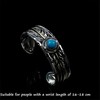 Southwest Navajo Style Oval Cabachon Extended Turquoise Bangle Bracelets for