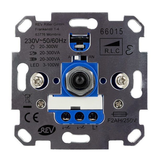 REV TECHNIK Dimmer with Load Detection LED and Conventional Lamps,