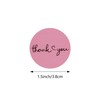 2 Roll Pink Thank You Stickers, 1.5 Inch Stickers for