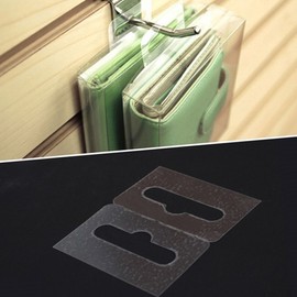 6-Pack Transparent Wall-Mount Document Clip Holders for Office Storage & Organization Transparent Holder 5ea