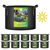 iPower 10-Pack 10 Gallon Plant Bags Heavy Duty Thickened Nonwoven