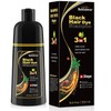 Black Hair Dye Shampoo Tinte Cubrir Canas Hombres Mujeres Cobertura