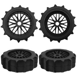 4PCS 1/8 Scale RC Off Road Buggy Snow Sand Paddle Tires Tyre Wheels 17mm Hex Hubs Compatible with Arrma Typhon 6S HSP HPI Redcat Losi Traxxas 1/8 RC Buggy