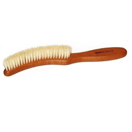 KulturGUT-shop Hat Brush Made of Oiled Pear Wood with Pure Boar Bristles and Ergonomic Curved Handle, Ideal for Cleaning Felt Hats and Gentle Hat Care, Length Approx. 240 mm