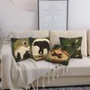 Best Gifts Set of 4 Throw Pillow Cover Bear Adventure