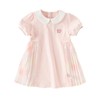 DAVE&BELLA Toddler Girls Sporty Dress Summer Puff Short Sleeve Pleated