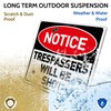 BTHUKO Notice Trespassers Will Be Shot Aluminum Composite Outdoor Sign