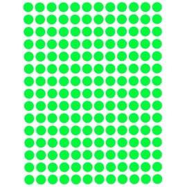 Royal Green Dot Stickers Neon-Green Color Label - Circle Coding Sticker Dots - Style Round Coding Label Sticker - Small Stickers - Circle Stickers - ¼ Inch 8mm 5/16-840 Pack