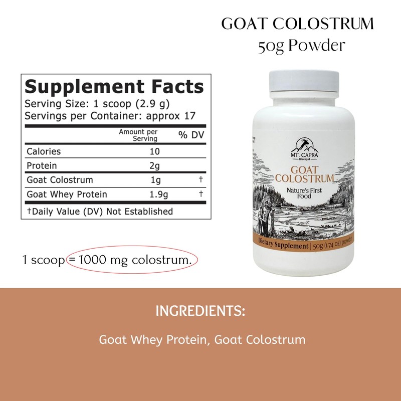 Mt. Capra Goat Milk Colostrum | for Healthy Immune System,