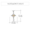 YFN Cross Necklaces Love Heart Sunflower Necklaces Women Girls, Sterling